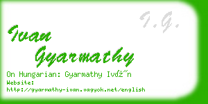 ivan gyarmathy business card